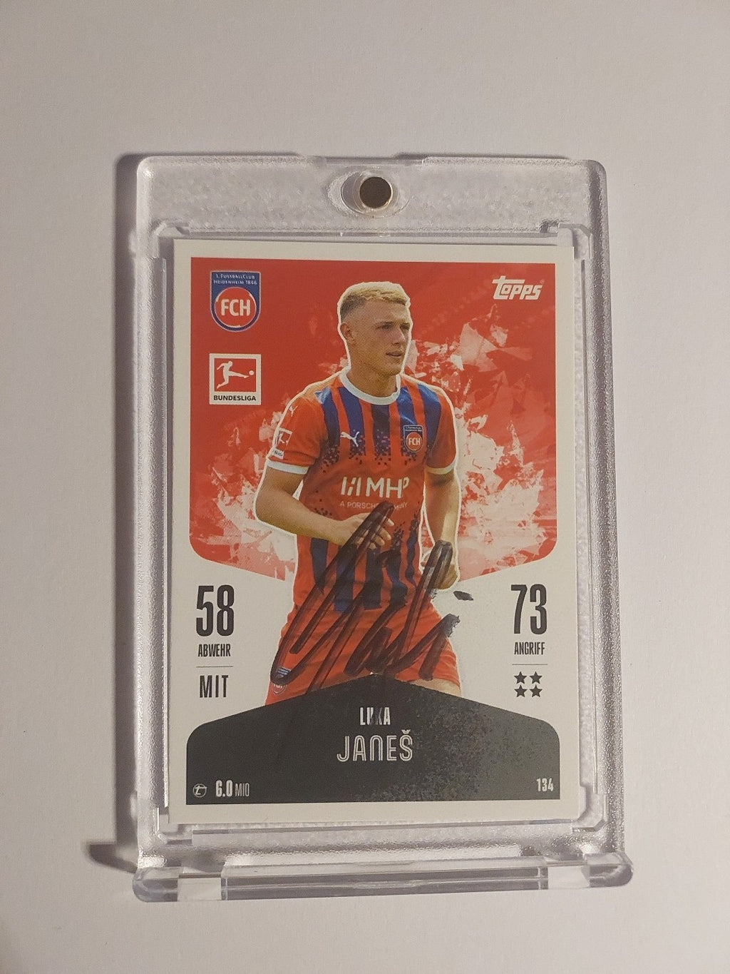 Topps 2024-25 Luka Janes Heidenheim On Card Auto Parallel Ultra Rare – Bild 1