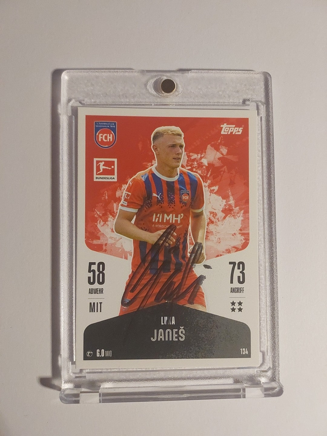 Topps 2024-25 Luka Janes Heidenheim On Card Auto Parallel Ultra Rare – Bild 1