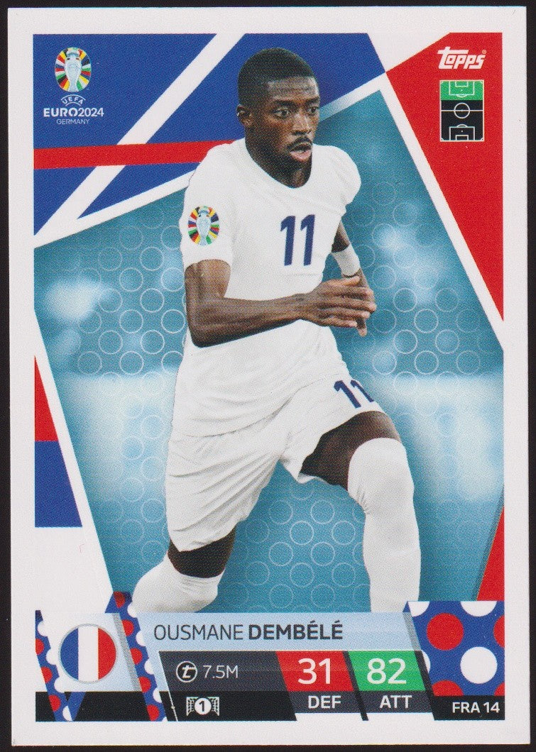 Topps Match Attax 2023-24 Ousmane Dembélé France Parallel Rare – Bild 1