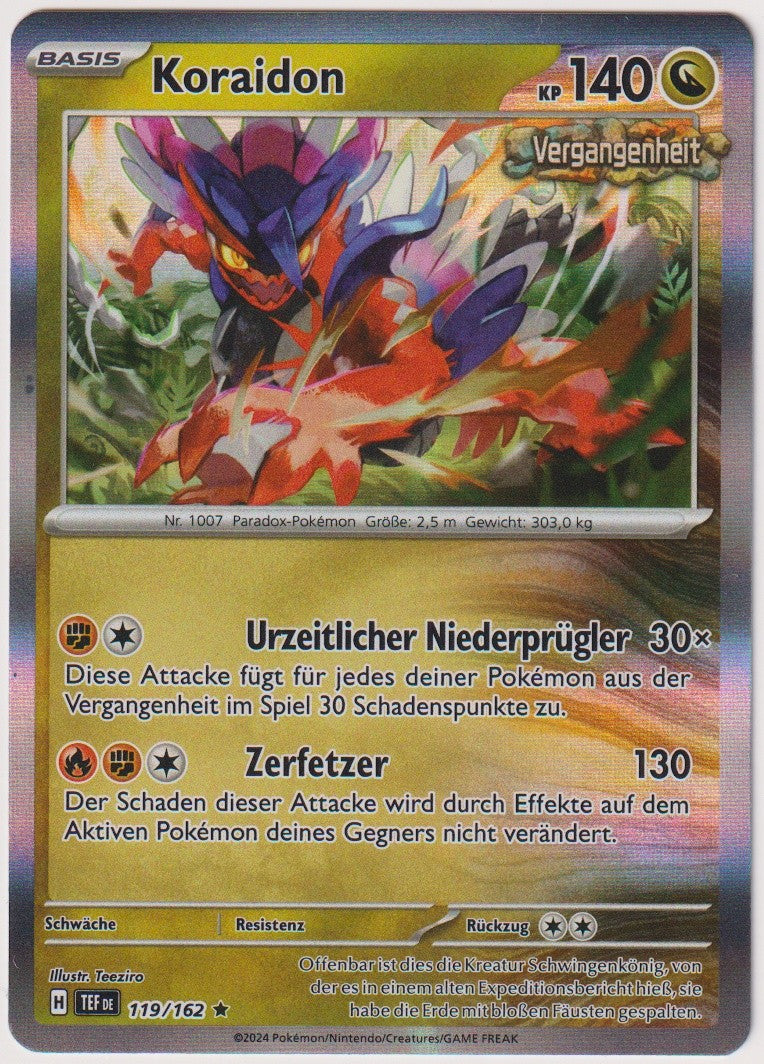 Pokemon TCG Koraidon #119/162 Rare (R) Holo Deutsch 2024 – Bild 1