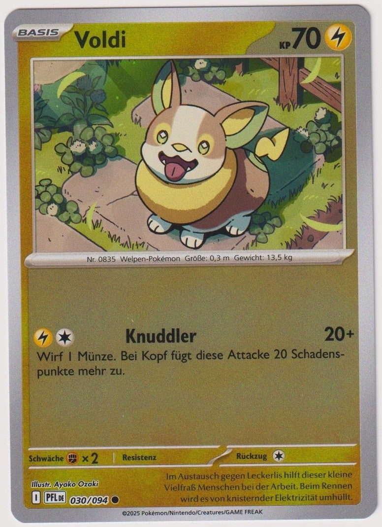 Pokemon TCG Yamper #30/094 Common (C) Reverse Holo Deutsch 2025 – Bild 1