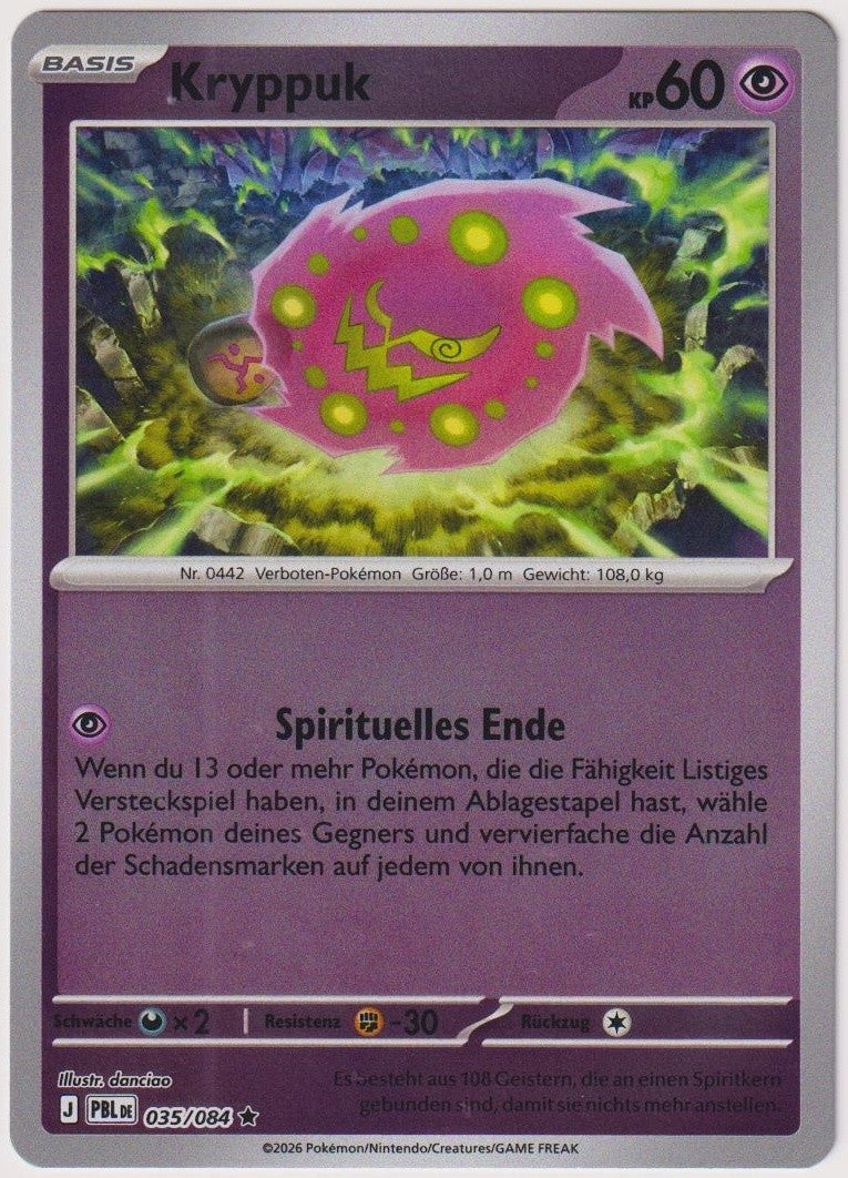 Pokemon TCG Spiritomb #35/084 Rare (R) Reverse Holo Deutsch 2026 – Bild 1