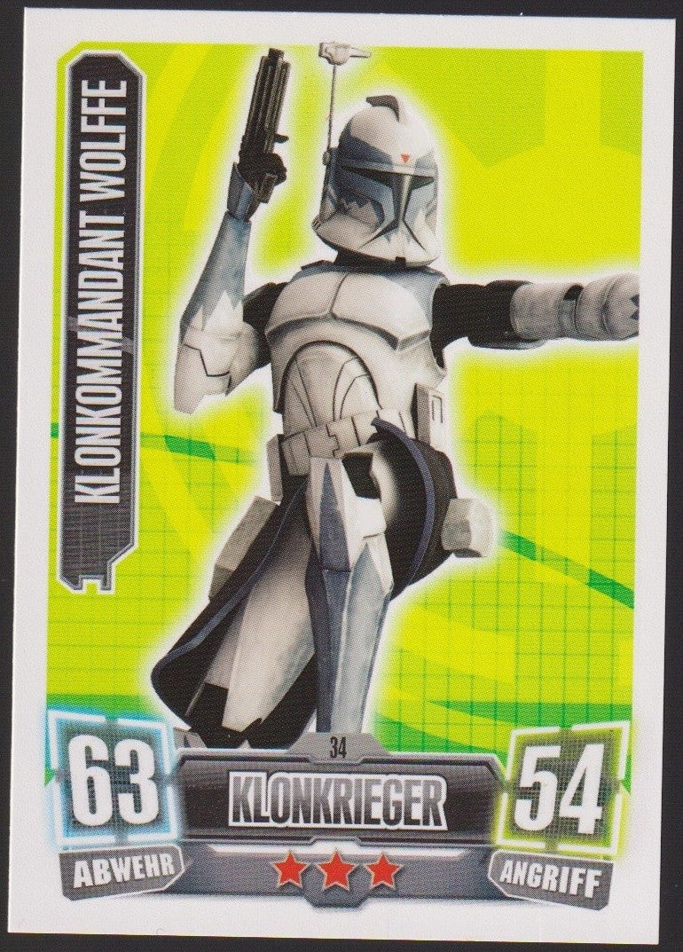 Topps Star Wars 2011 Klonkommandant Wolffe Republik TCG Rare #63 – Bild 1