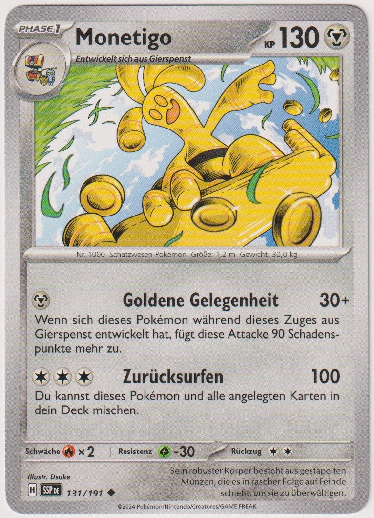 Pokemon TCG Gholdengo #131/191 Uncommon (U) Deutsch 2024 – Bild 1