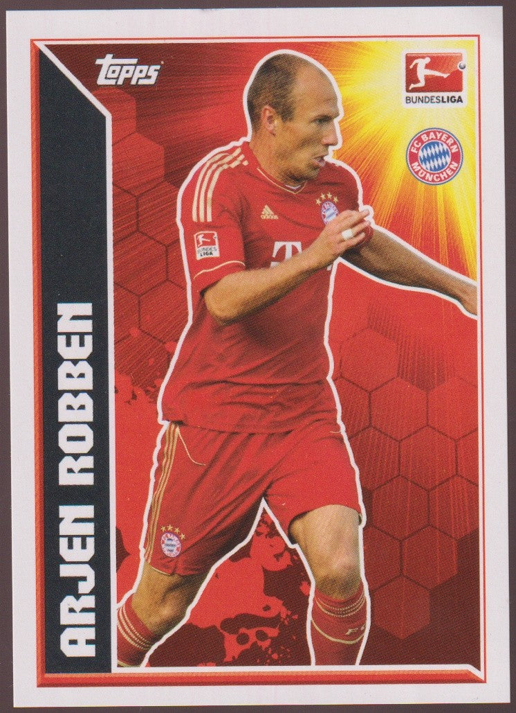Topps Bundesliga 2010-11 Arjen Robben FC Bayern München Offizielle Sticker – Bild 1