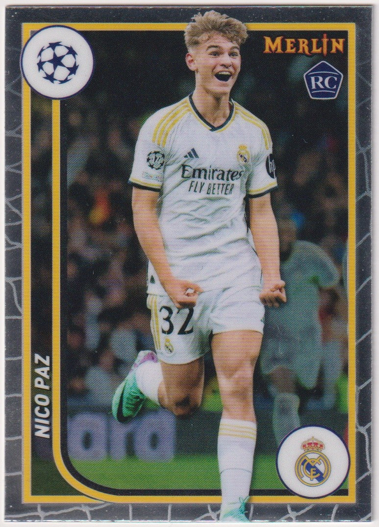 Merlin Collections 117 Nico Paz Rookie Real Madrid C.F. Parallel Rare – Bild 1