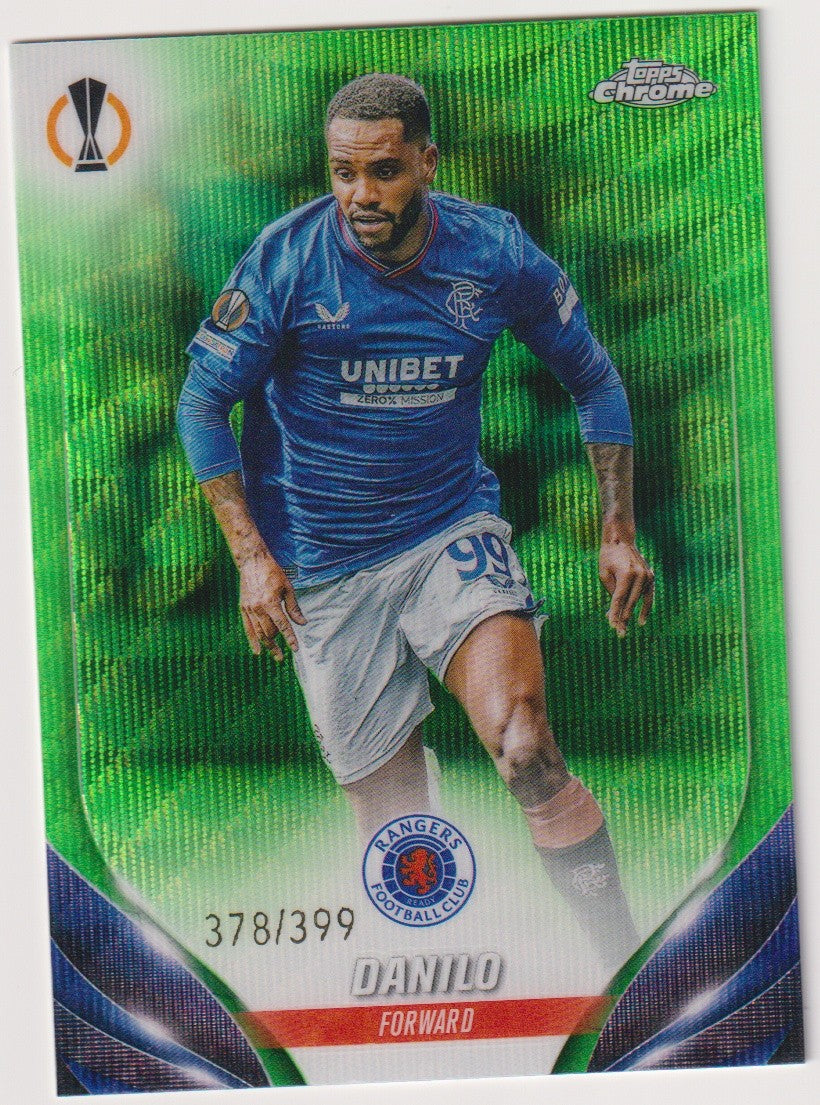 Topps Chrome 2022-23 Danilo Rangers F.C. Parallel 378/399 Rare 34 – Bild 1