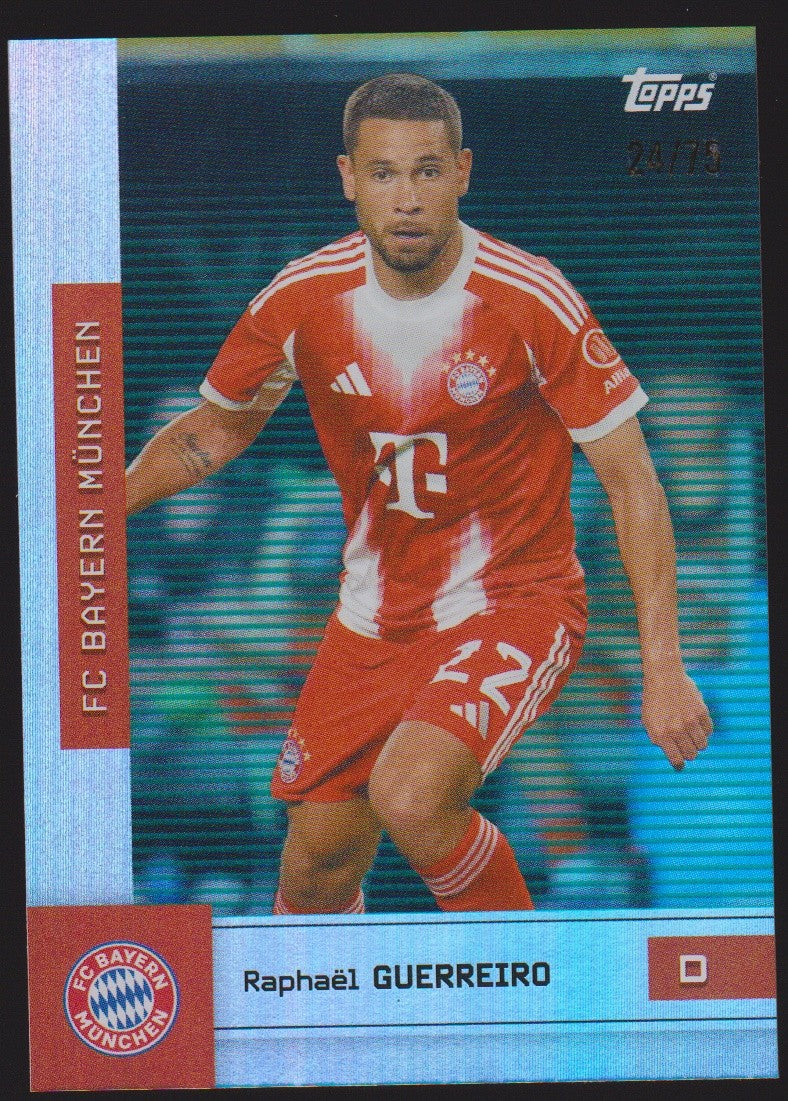 Topps 2024-25 Raphael Guerreiro FC Bayern München Parallel 24/75 Refractor – Bild 1