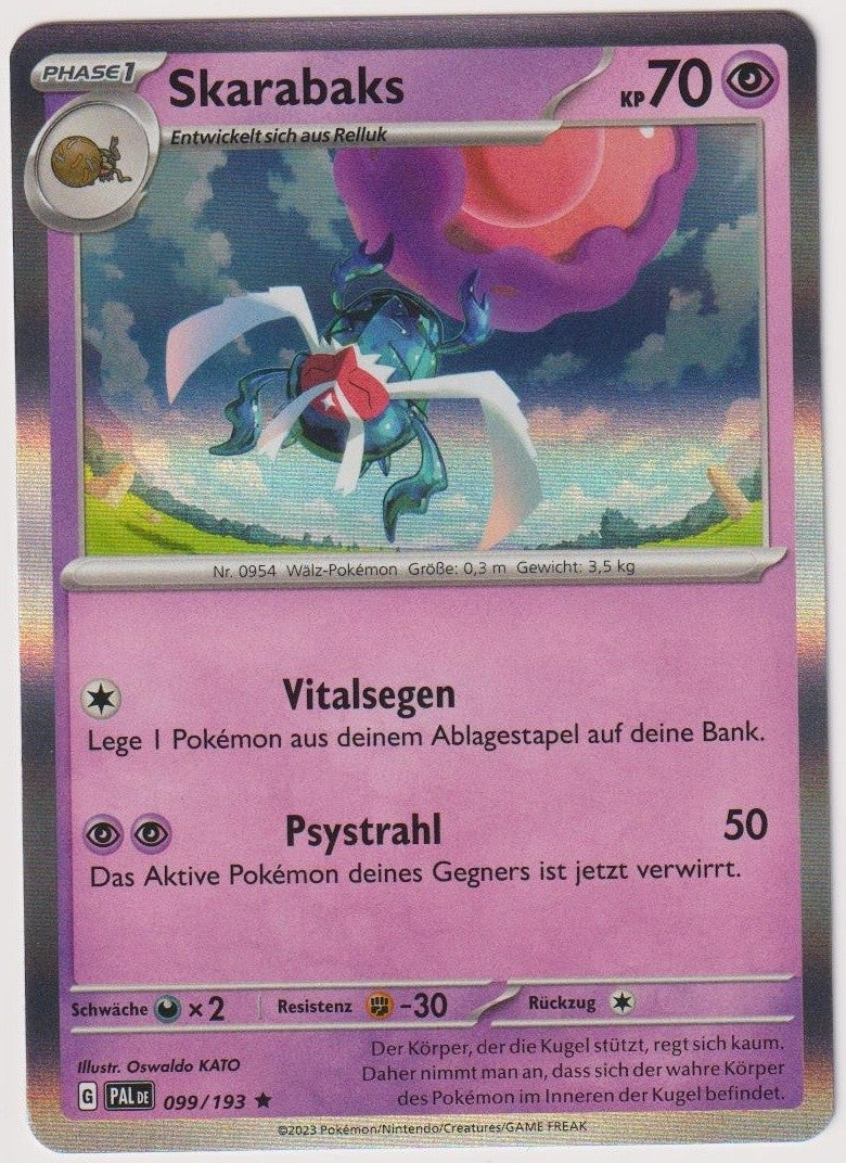 Pokemon TCG Rabsca #99/193 Rare (R) Holo Deutsch 2023 – Bild 1