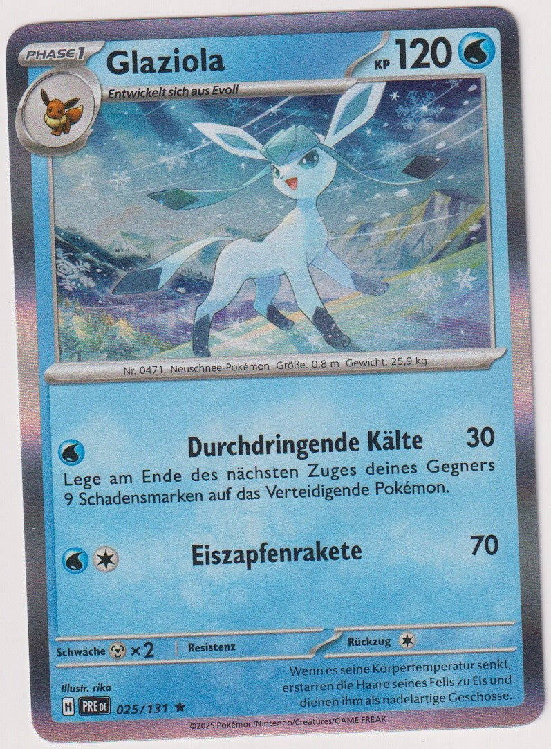 Pokemon TCG Glaceon #25/131 Rare (R) Holo Deutsch 2025 – Bild 1