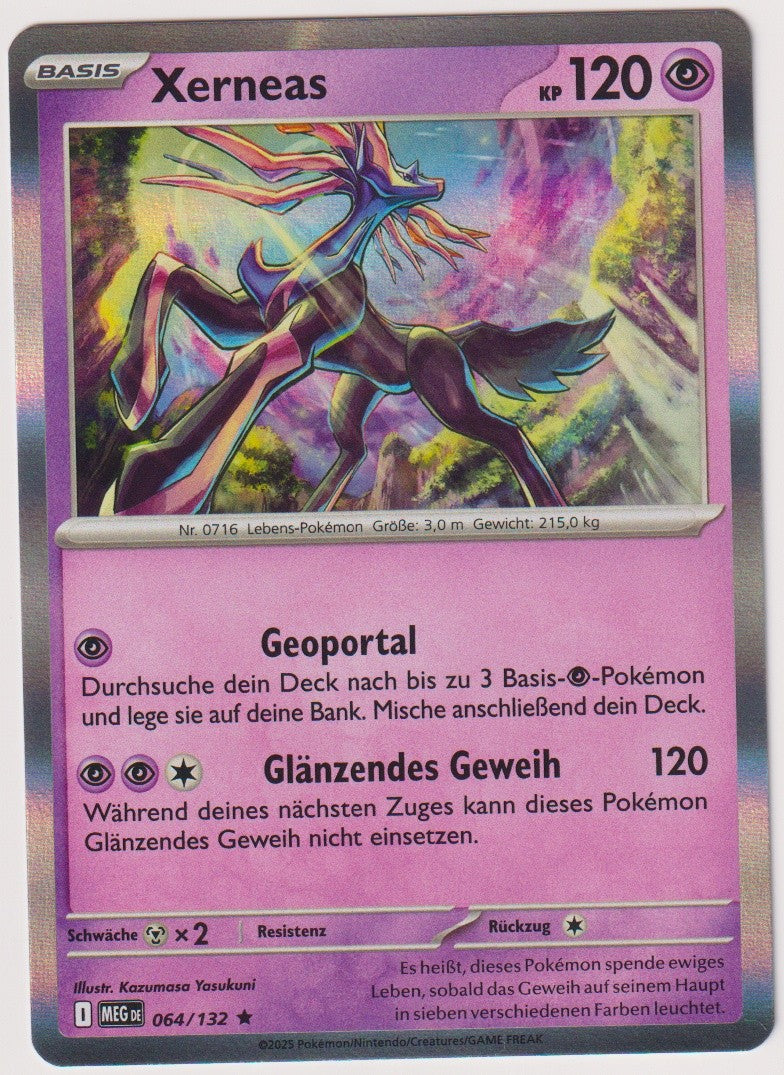 Pokemon TCG Xerneas #64/132 Rare (R) Holo Deutsch 2025 – Bild 1
