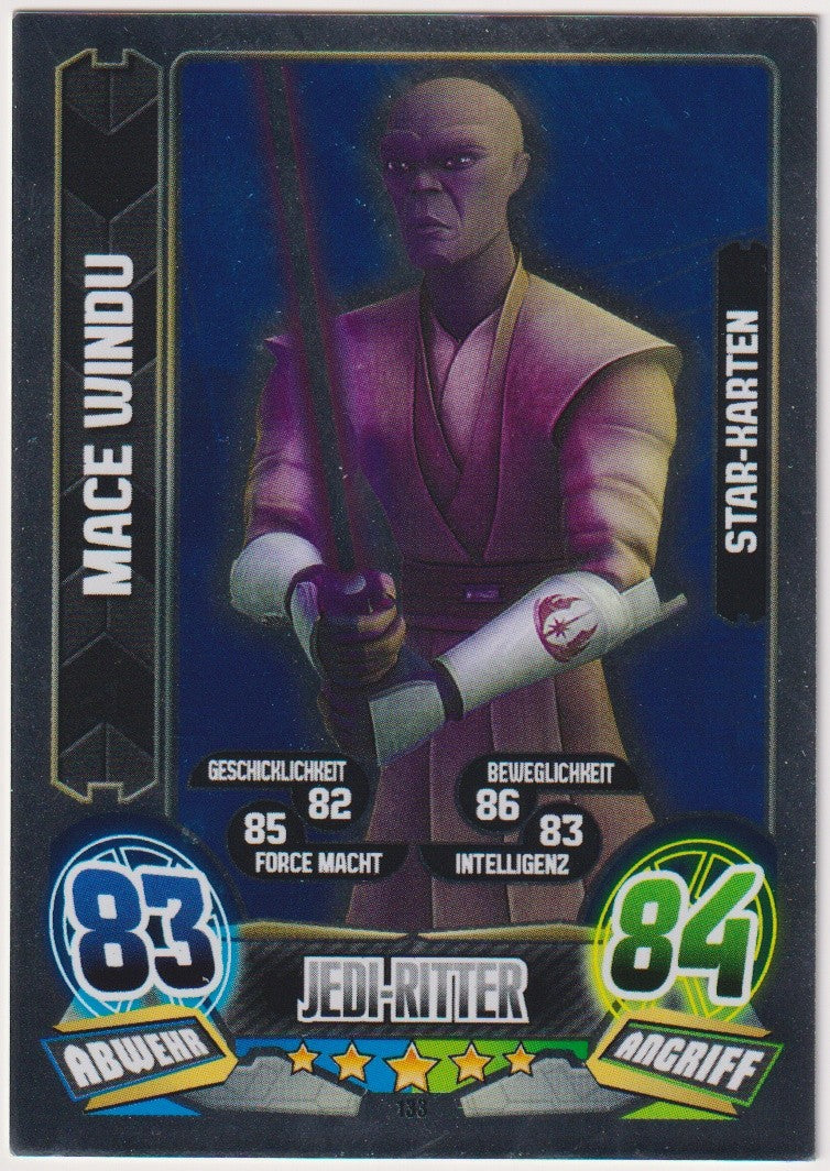 Topps Star Wars 2015 Mace Windu Republik Jedi Ritter TCG Rare #133 – Bild 1