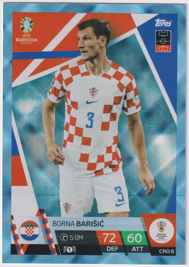 Topps Match Attax 2023-24 Borna Barišić Croatia Parallel Rare – Bild 1