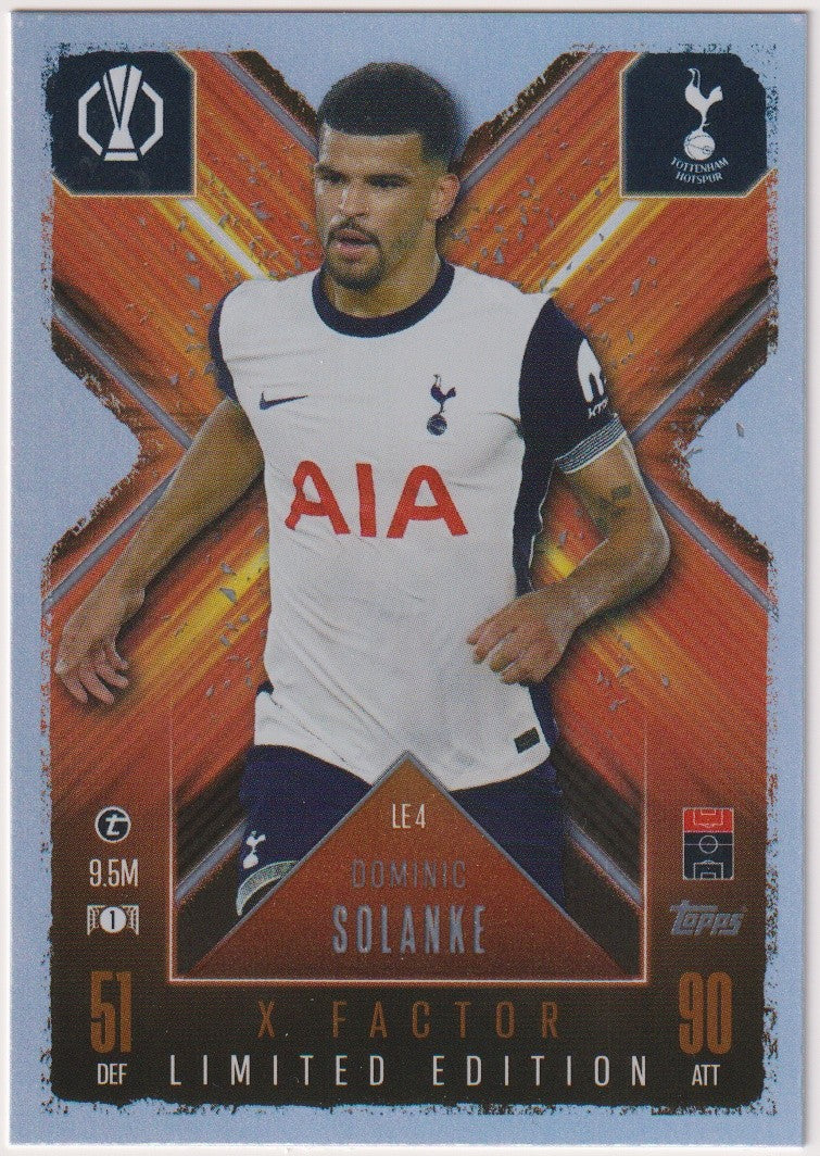 Topps Match Attax Dominic Solanke Tottenham Hotspur Limited Edition Parallel – Bild 1