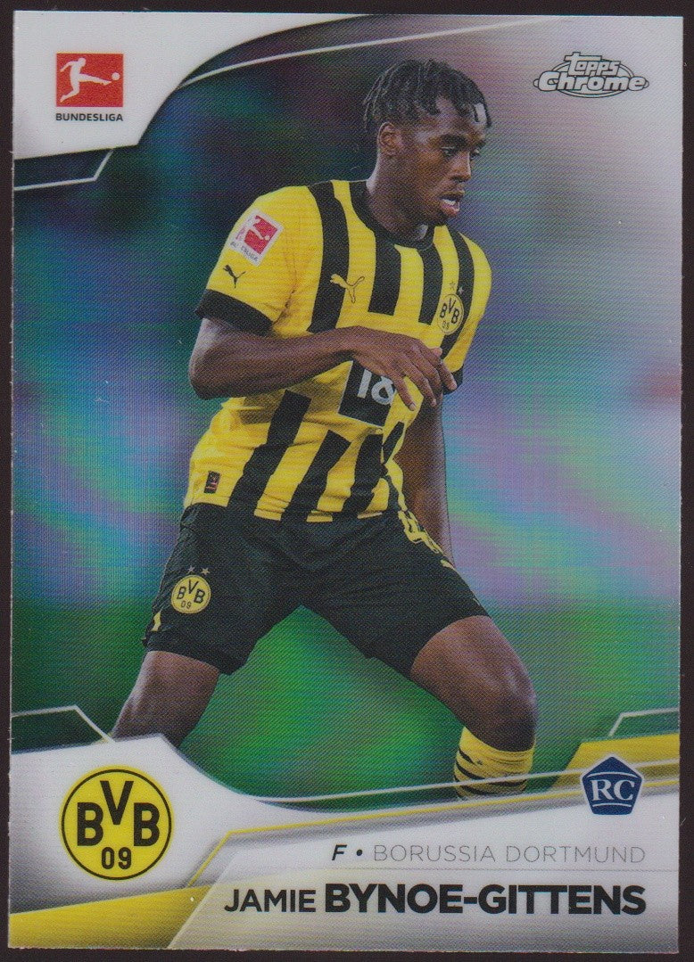 Topps Chrome 2021-22 Jamie Bynoe-Gittens Borussia Dortmund Parallel Refractor – Bild 1