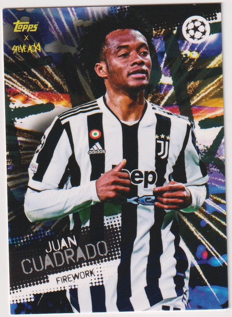 Topps Football Festival 2021-22 Juan Cuadrado Juventus Champions League Parallel – Bild 1