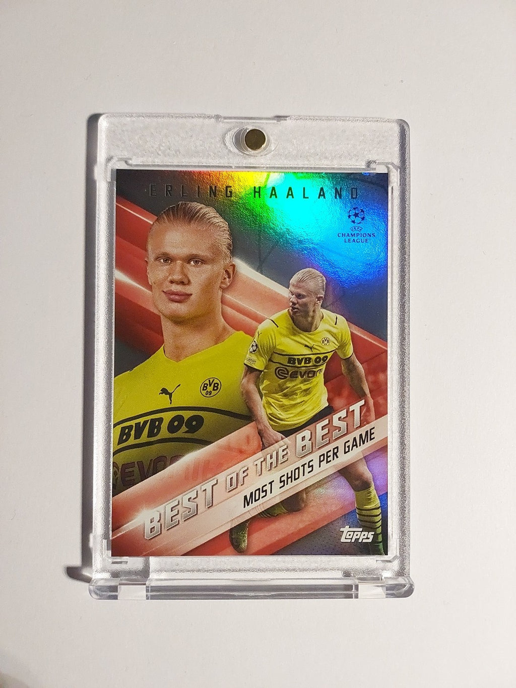 Topps UCC 2021-22 Erling Haaland Dortmund Parallel Refractor Insert Ultra Rare – Bild 1