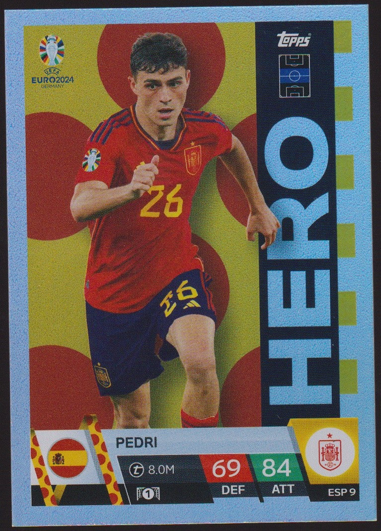 Topps Match Attax 2023-24 Pedri Spanien Parallel Rare – Bild 1