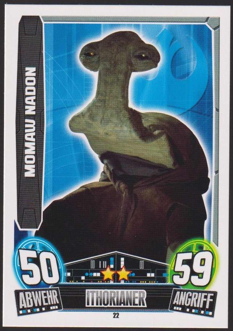 Topps Star Wars 2013 Momaw Nadon Allianz (Film Version) TCG Rare #22 – Bild 1
