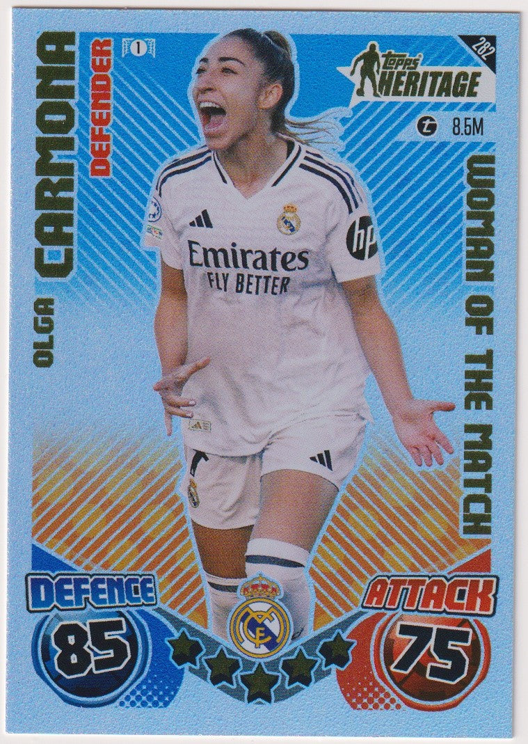 Topps Match Attax Olga Carmona Real Madrid C.F. Parallel Rare 282 – Bild 1