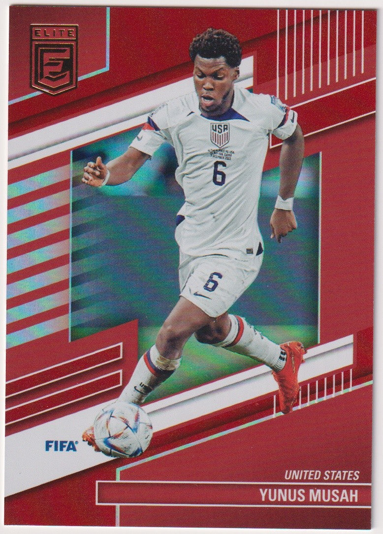 Panini Elite 2022-23 Yunus Musah United States Donruss FIFA Soccer Parallel Rare – Bild 1