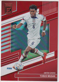 Panini Elite 2022-23 Yunus Musah United States Donruss FIFA Soccer Parallel Rare – Bild 1