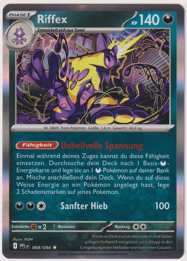 Pokemon TCG Toxtricity #68/094 Rare (R) Holo Deutsch 2025 – Bild 1