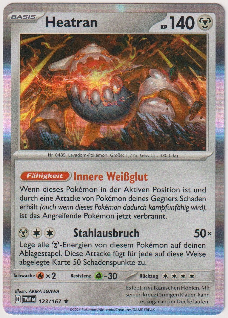 Pokemon TCG Heatran #123/167 Rare (R) Holo Deutsch 2024 – Bild 1