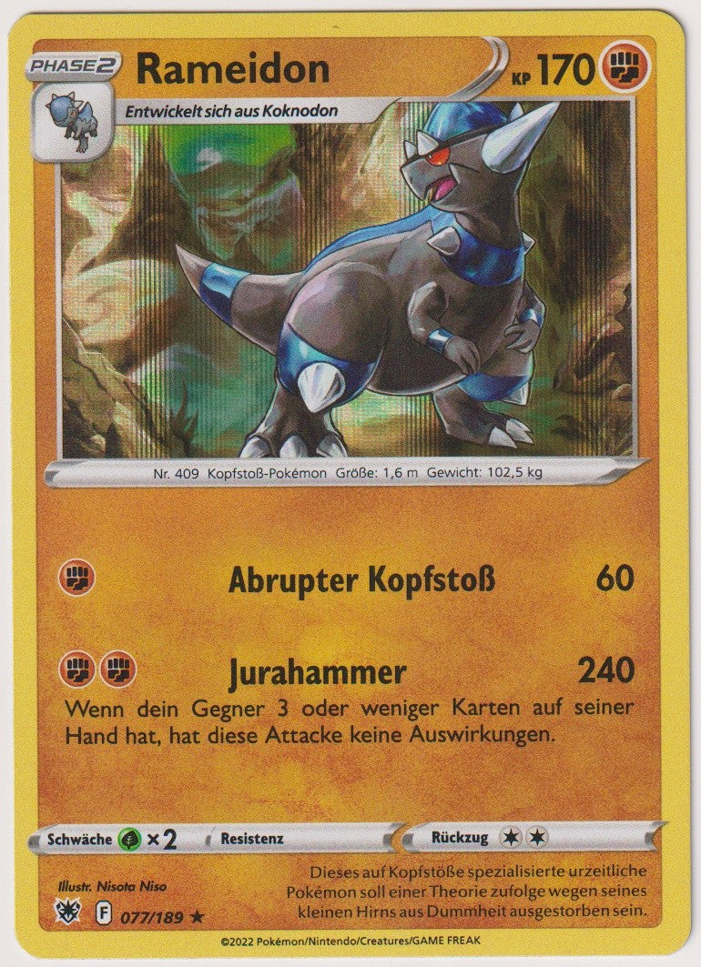 Pokemon TCG Rampardos #77/189 Holo Rare (R) Deutsch 2022 – Bild 1
