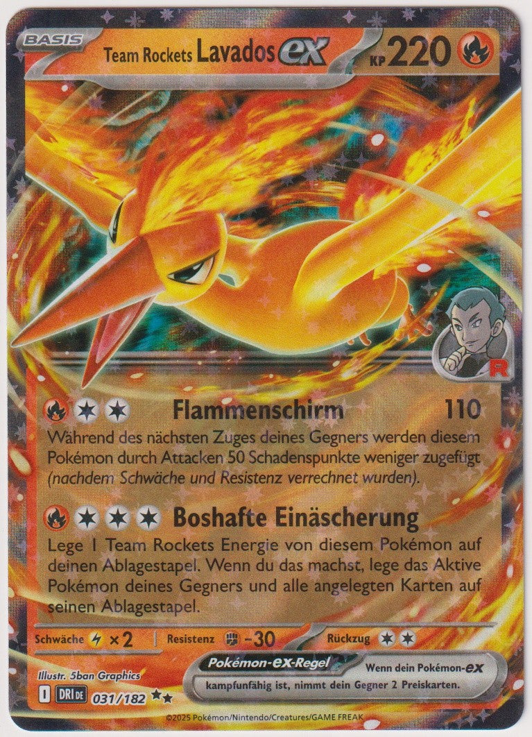 Pokemon TCG Team Rockets Moltres EX #31/182 Double Rare (RR) Holo Deutsch 2025 – Bild 1