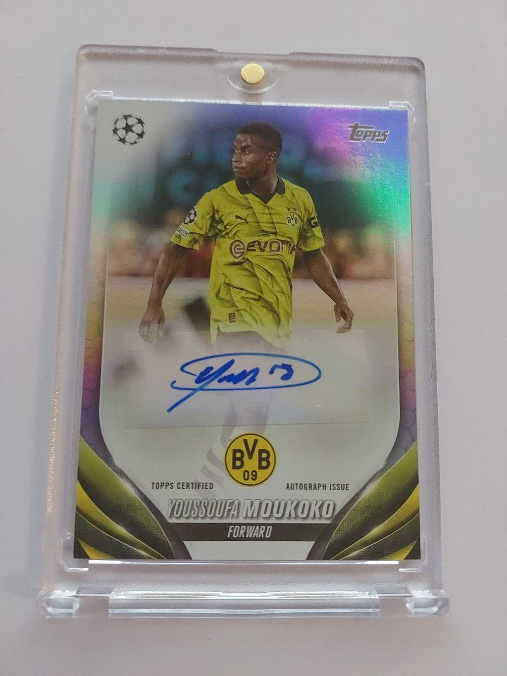 Topps UEFA Clubs Competitions 2023/24 Moukoko Borussia Dortmund (Autograph) – Bild 1