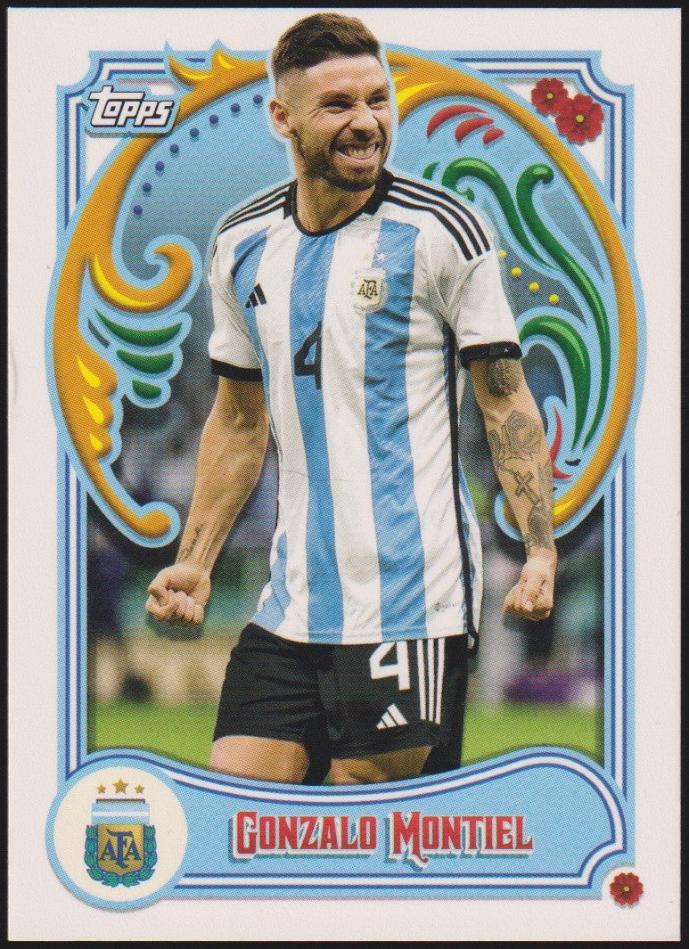 Topps 2022-23 Gonzalo Montiel Argentina Parallel Rare – Bild 1