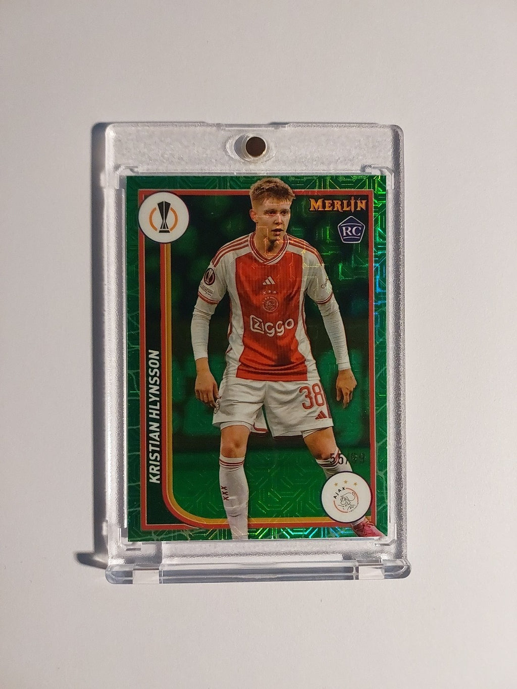 Topps Merlin 2024-25 Kristian Hlynsson Ajax Amsterdam Parallel 55/99 Rookie Rare – Bild 1