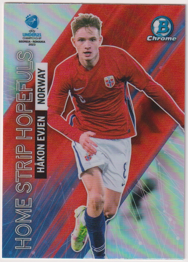 Topps Chrome 2023-24 Håkon Evjen UEFA Under21 Championship Georgia - Romania – Bild 1