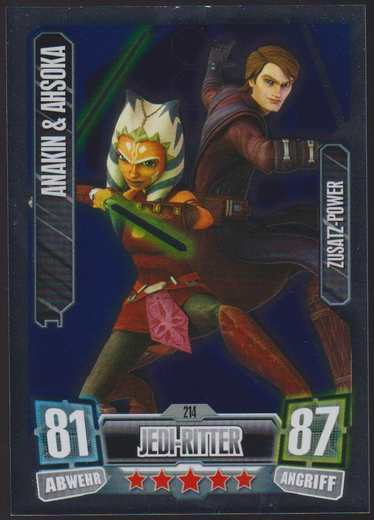 Topps Star Wars 2011 Anakin & Ahsoka Republik Jedi Republik TCG Rare #214 – Bild 1