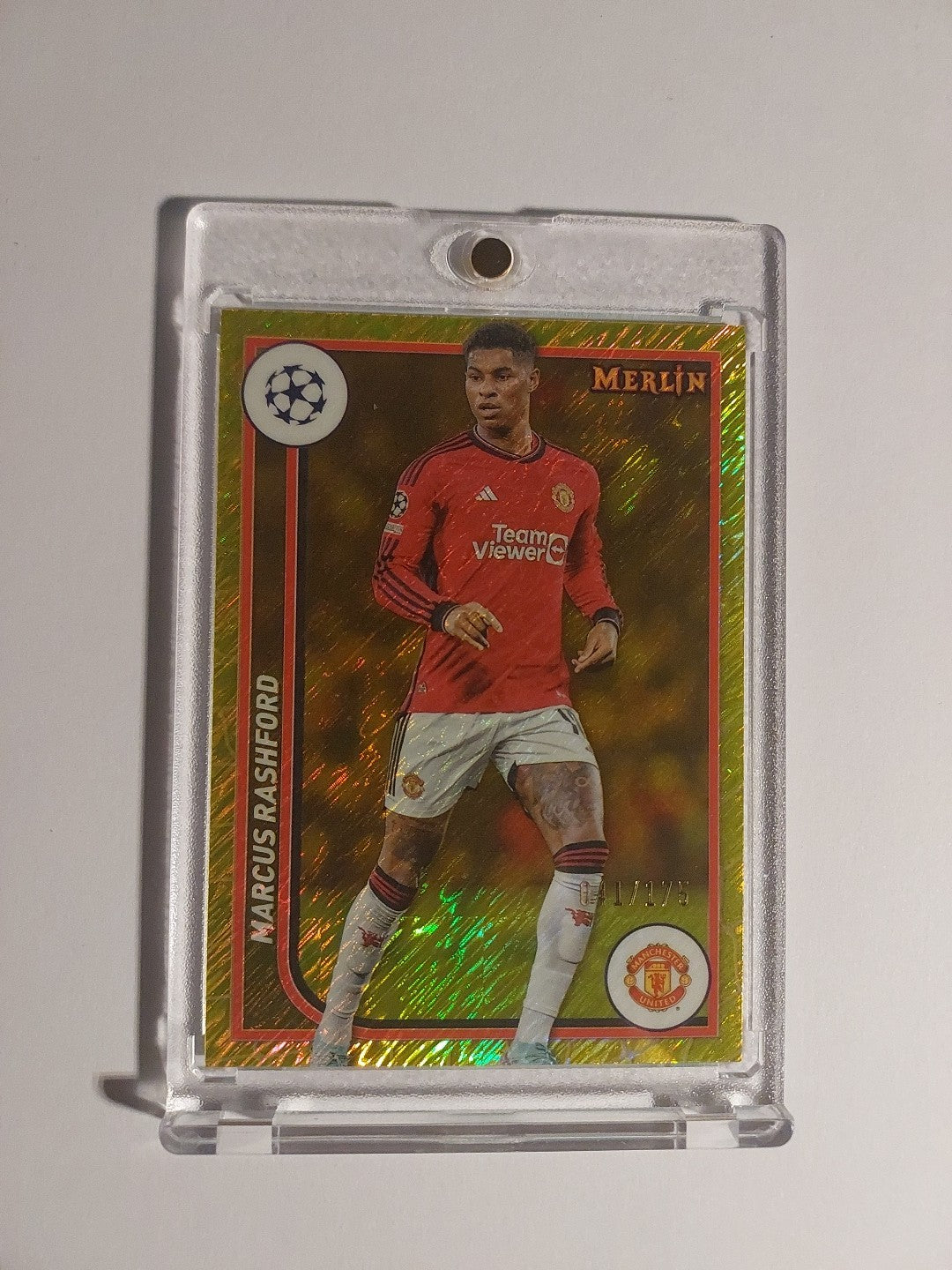 Topps Merlin 23-24 Marcus Rashford Manchester United Nummeriert 41/175 Parallel – Bild 1