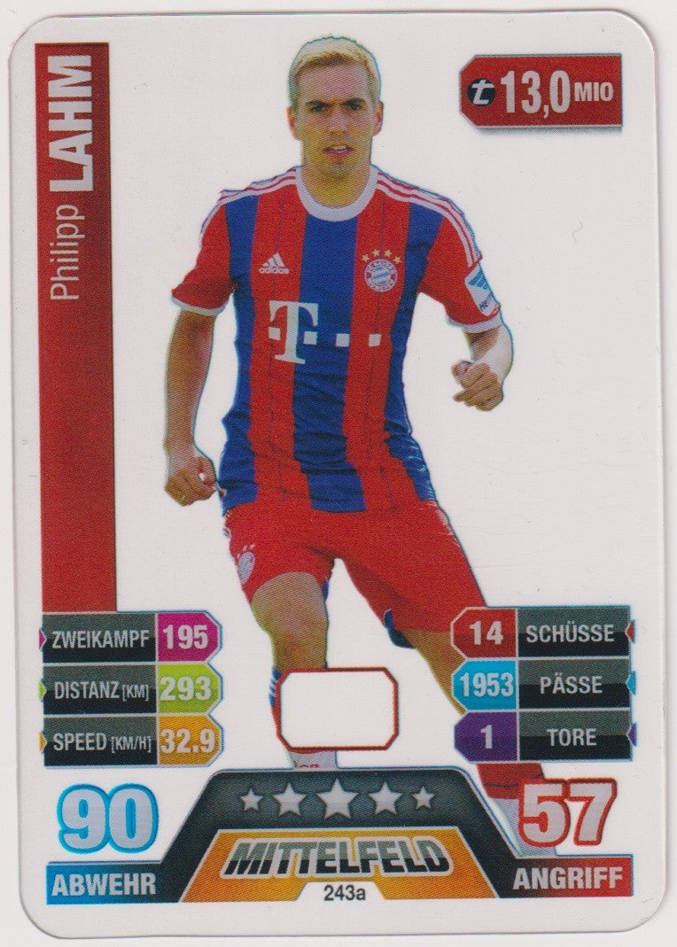 Topps Topps Bundesliga Philipp Lahm FC Bayern München Bundesliga Parallel Rare – Bild 1