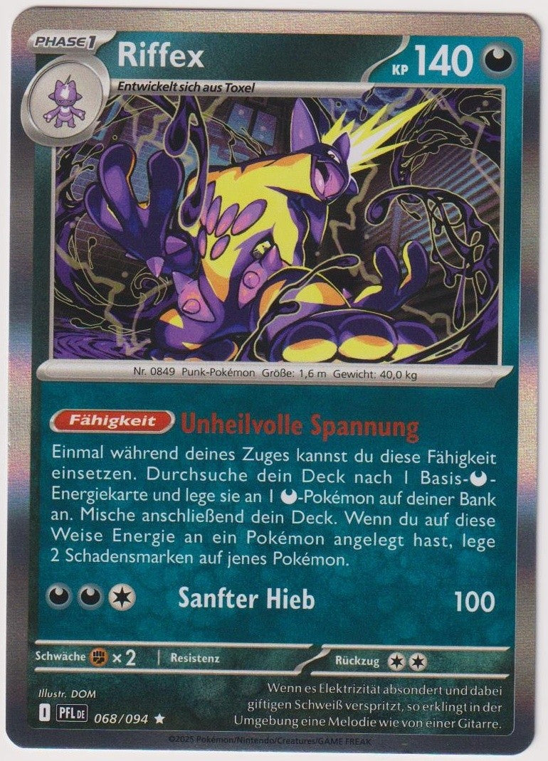 Pokemon TCG Toxtricity #68/094 Rare (R) Holo Deutsch 2025 – Bild 1
