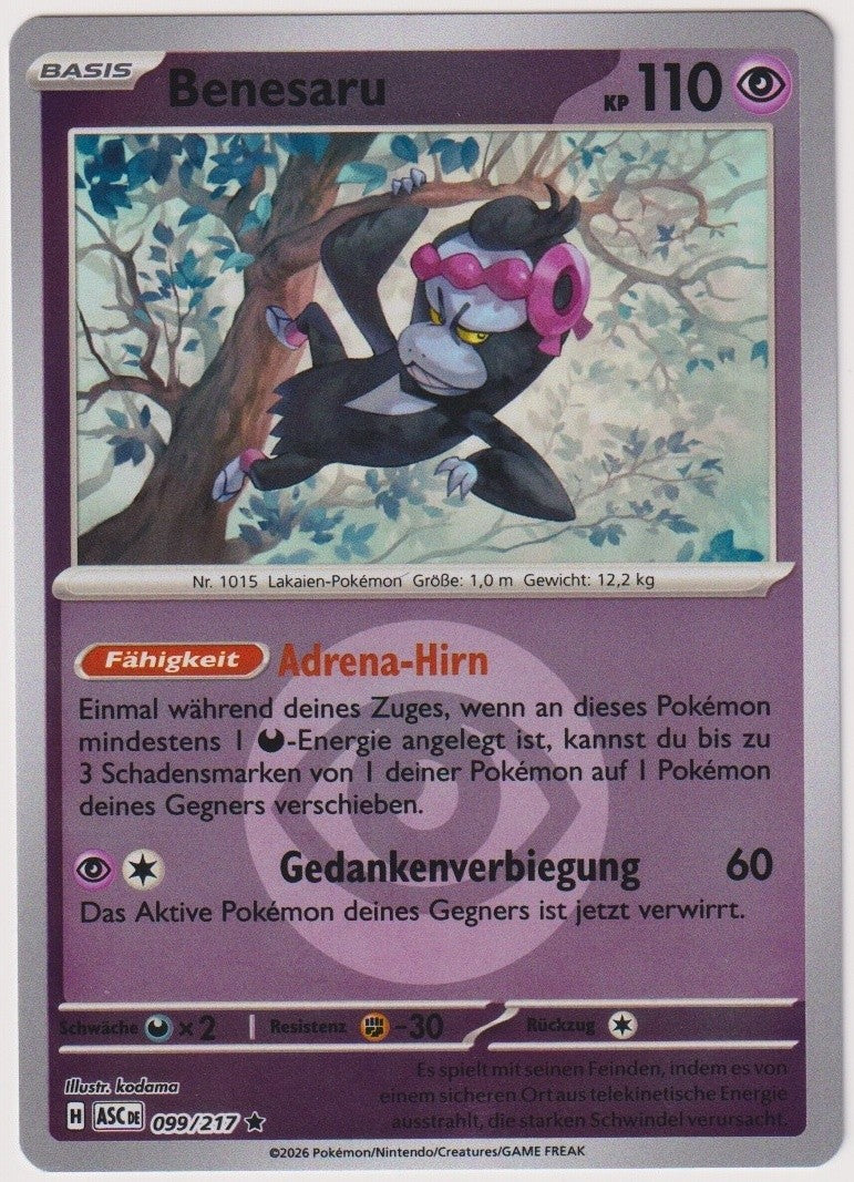 Pokemon TCG Munkidori #99/217 Rare (R) Reverse Holo Deutsch 2026 – Bild 1