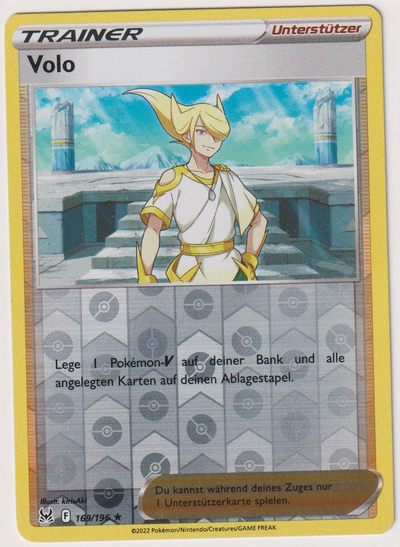 Pokemon TCG Volo Trainer #169/196 Rare (R) Reverse Holo Deutsch 2022 – Bild 1