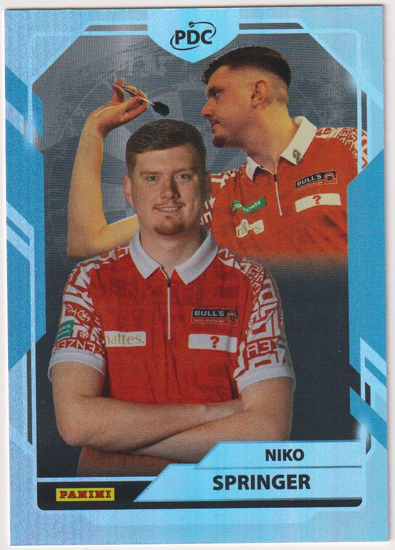 Panini PDC World Championship Niko Springer " Meenzier Bub" Refractor Parallel – Bild 1