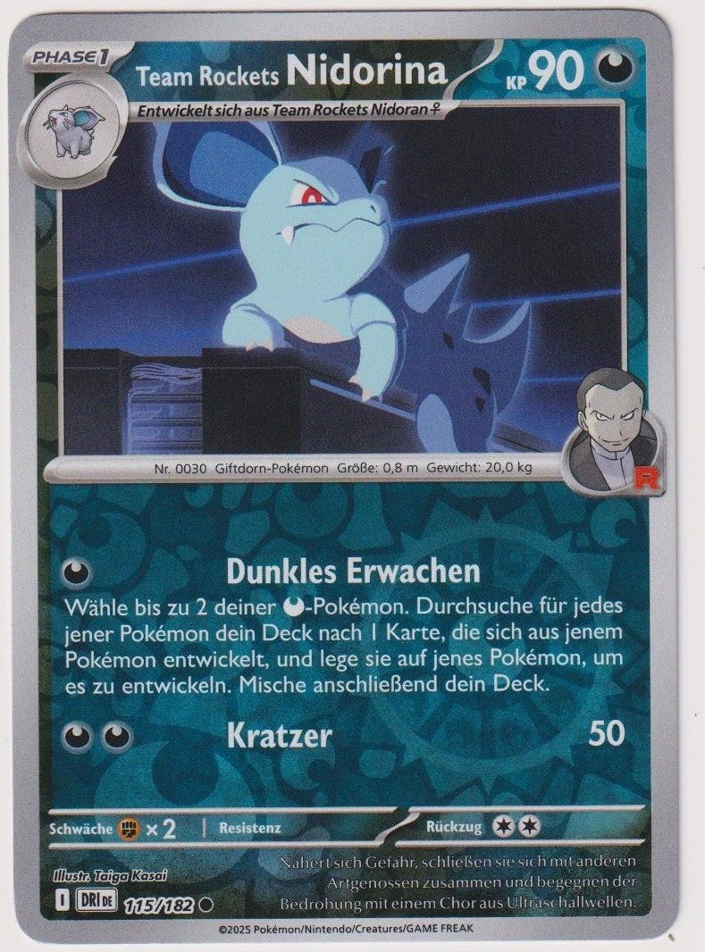 Pokemon TCG Nidorina #115/182 Common (C) Reverse Holo Deutsch 2025 – Bild 1
