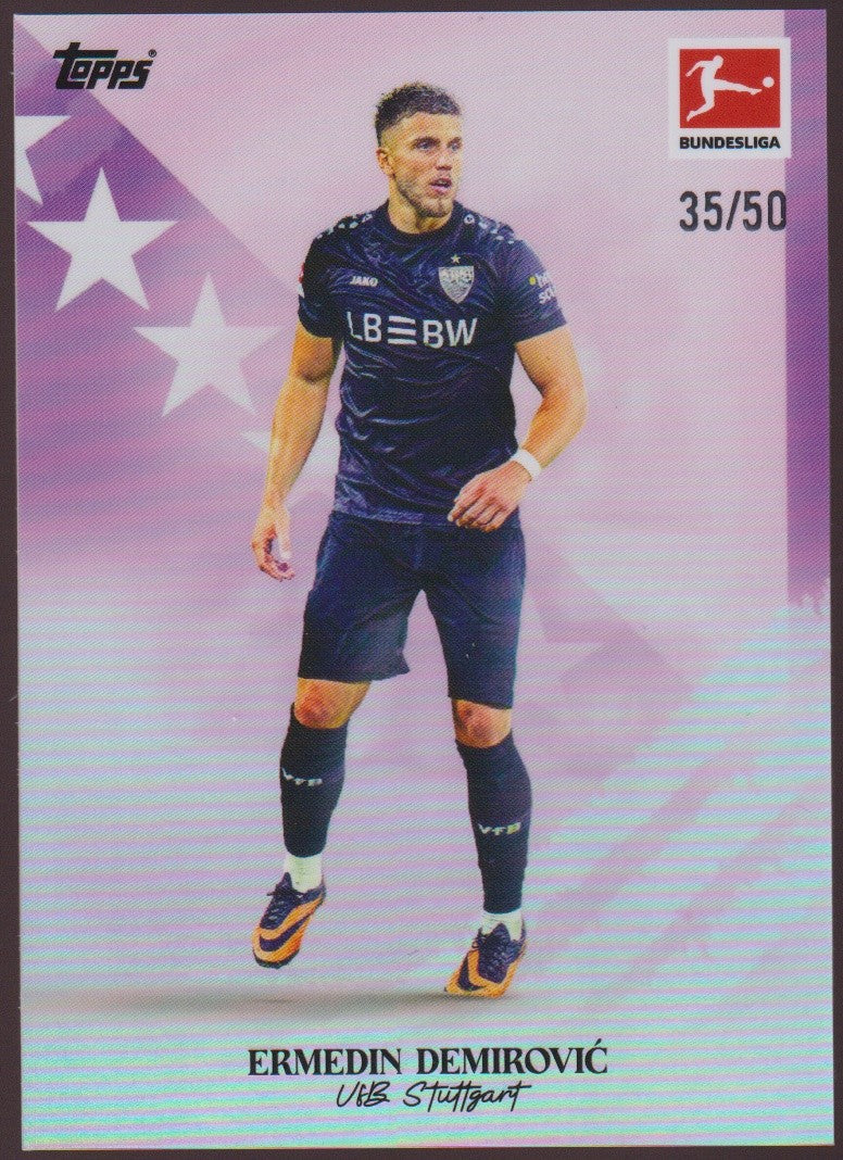 Topps 2025-26 ERMEDIN DEMIROVIC VfB Stuttgart Parallel 35/50 Refractor Rare – Bild 1