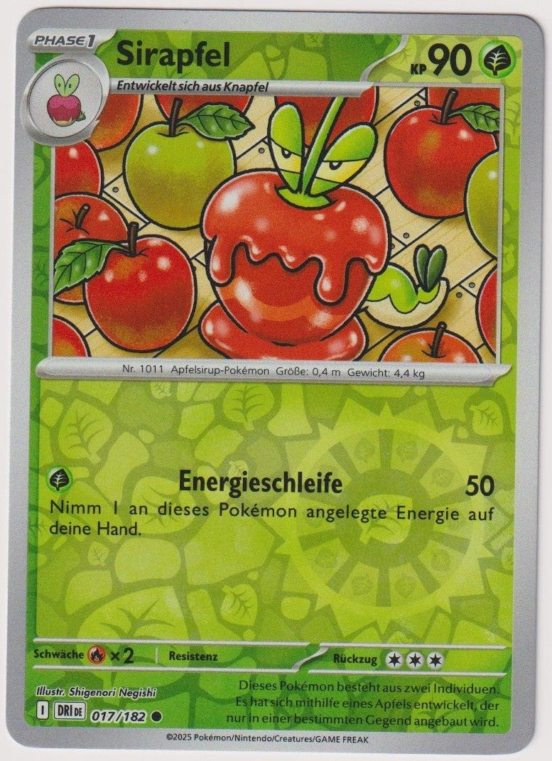 Pokemon TCG Dipplin #17/182 Common (C) Reverse Holo Deutsch 2025 – Bild 1