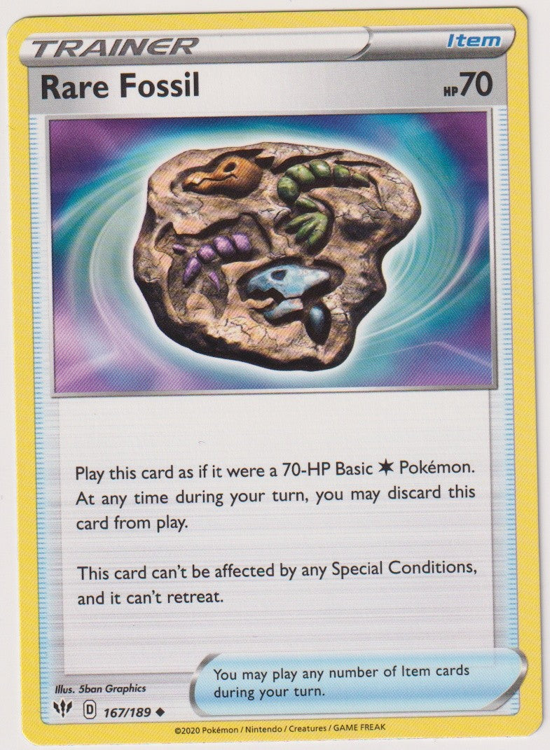 Pokemon TCG Rare Fossil #167/189 Uncommon (U) Englisch 2020 – Bild 1
