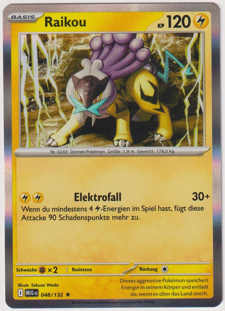 Pokemon TCG Raikou #48/132 Rare (R) Holo Deutsch 2025 – Bild 1