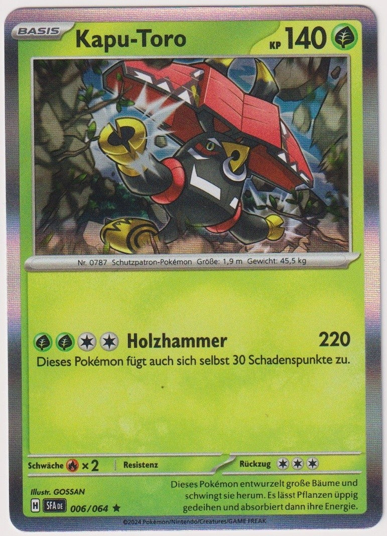 Pokemon TCG Tapu Bulu #6/064 Rare (R) Holo Deutsch 2024 – Bild 1