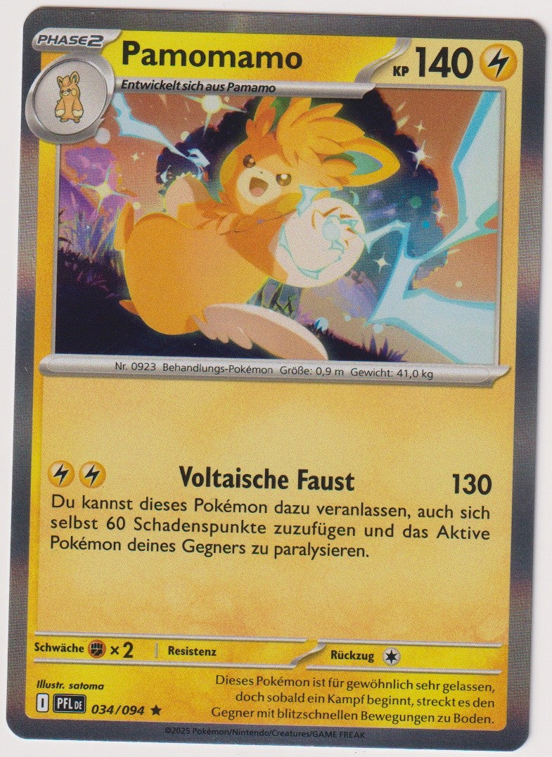 Pokemon TCG Pawmot #34/094 Rare (R) Holo Deutsch 2025 – Bild 1