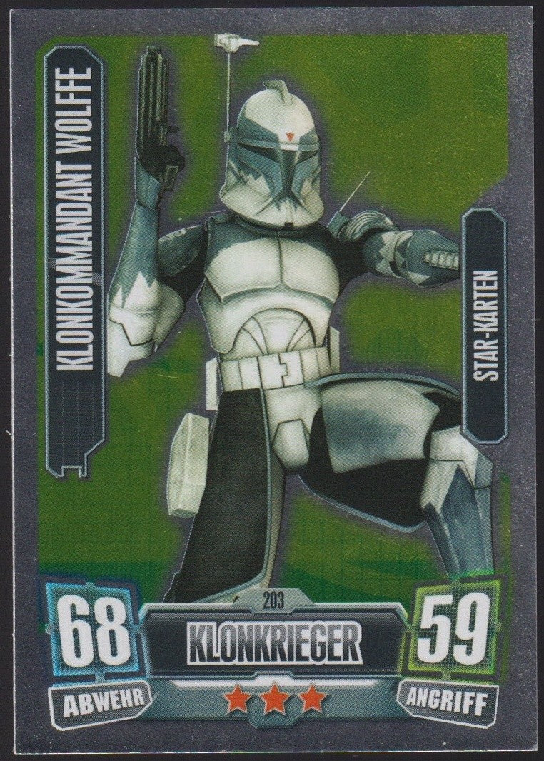 Topps Star Wars 2011 Klonkommandant Wolffe Republik Klonkrieger TCG Rare #203 – Bild 1