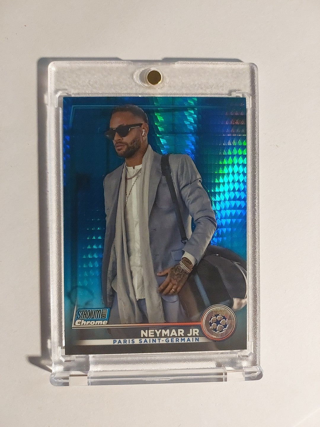 Topps Stadium Club 2022-23 Neymar Jr Paris Saint-Germain Parallel Blue Refractor – Bild 1